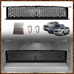 Muslogy trunk cargo net envelope design secures items in the trunk