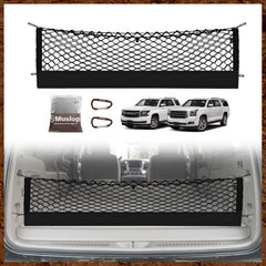 Muslogy trunk cargo net fits Suburban, keeps cargo secure and organized.