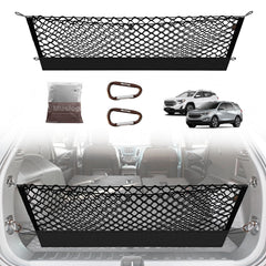 Muslogy trunk cargo net installed on Chevy Equinox for secure storage.