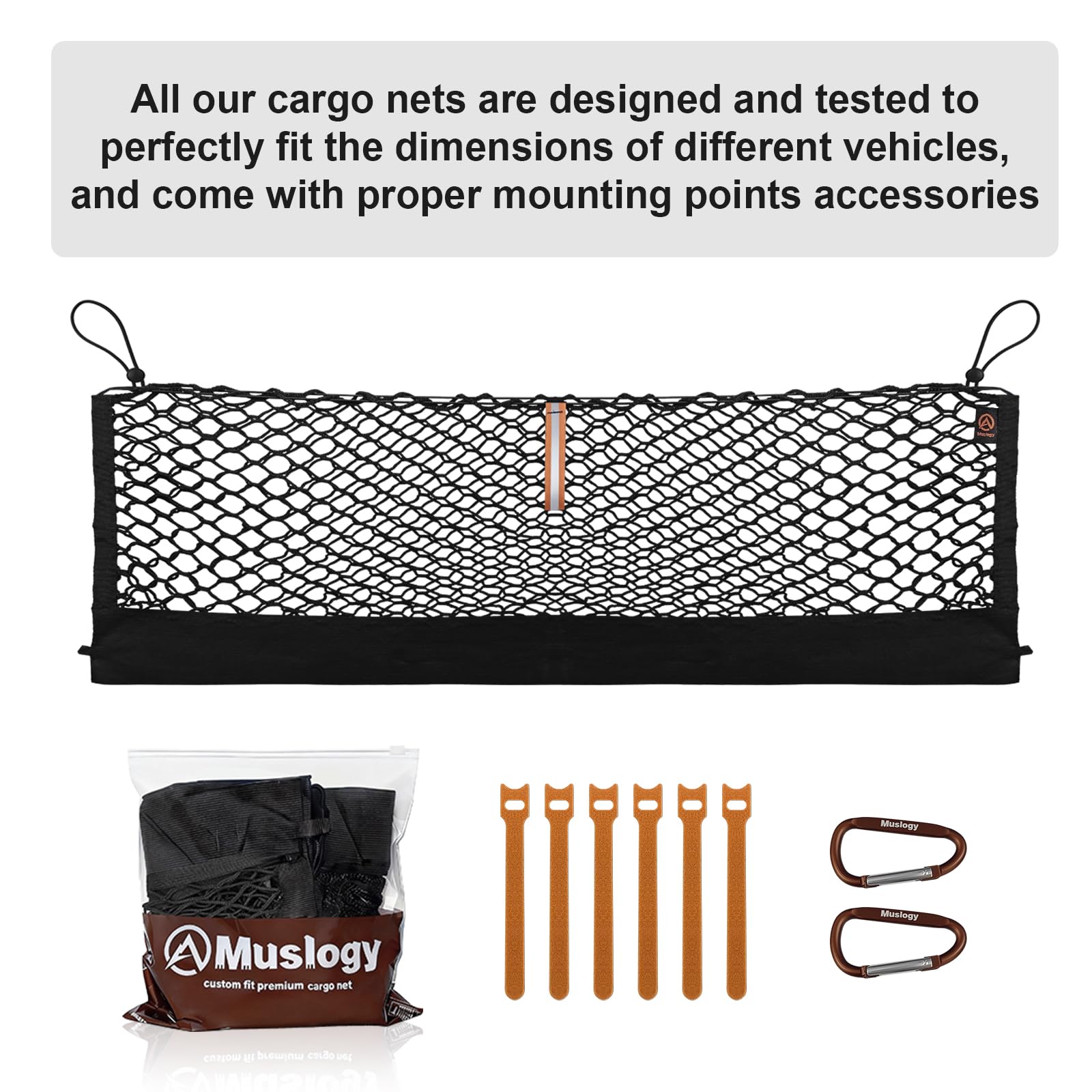 Muslogy trunk net supports groceries and tools during transit.