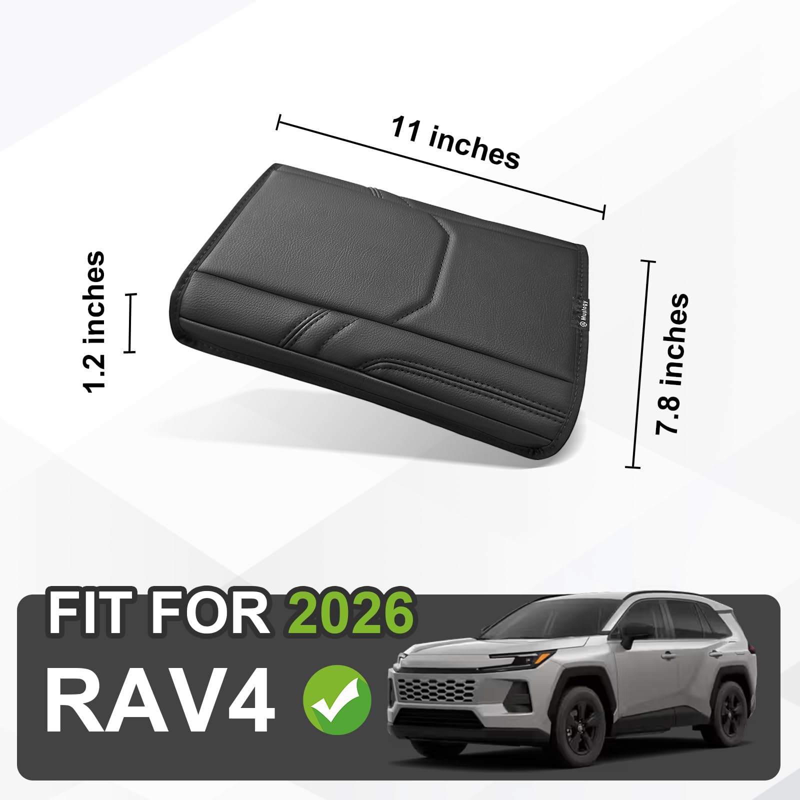 Muslogy vegan leather texture enhances comfort and interior feel for daily driving.
