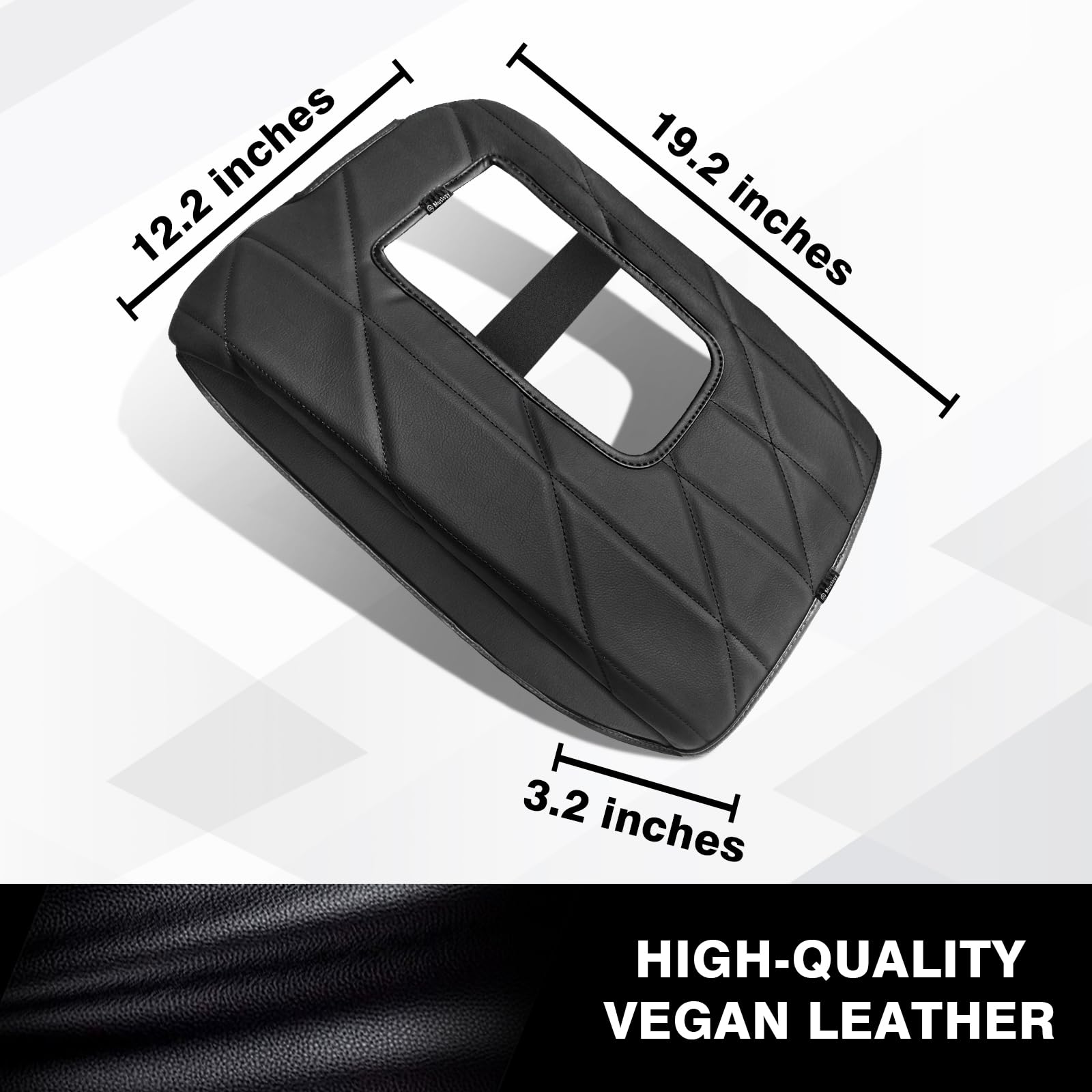 Muslogy vegan leather armrest pad for bucket seats adds comfort on long drives