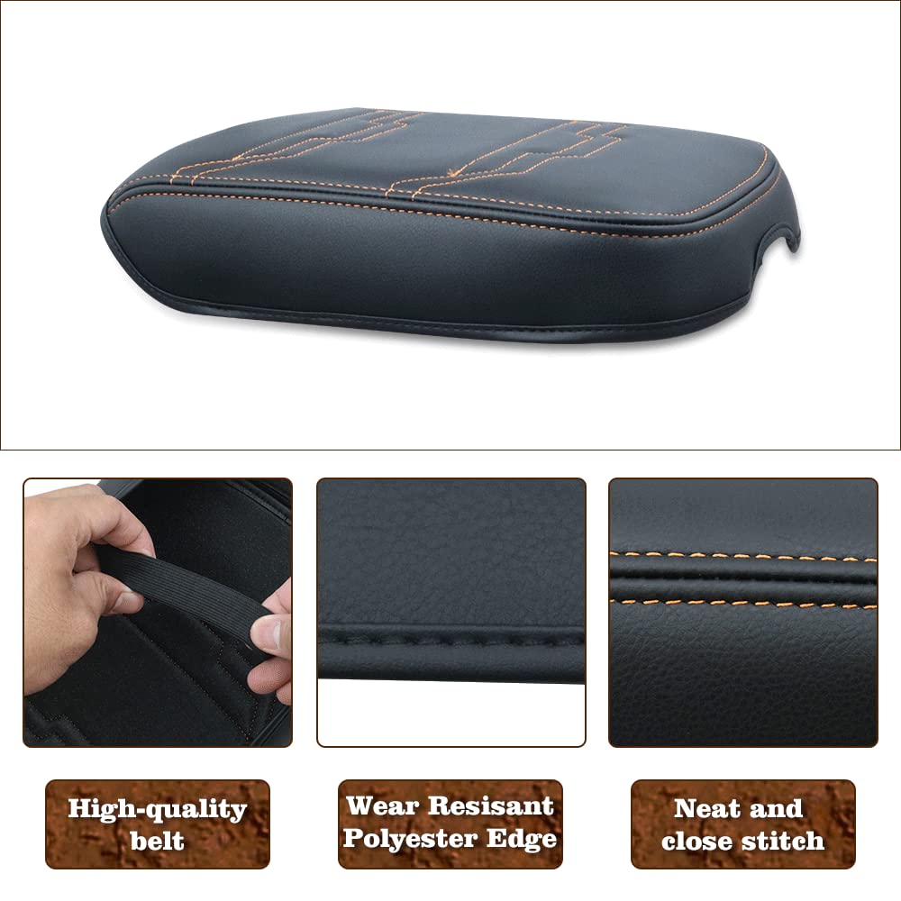 Muslogy vegan leather armrest pad provides soft, comfortable support on long drives.