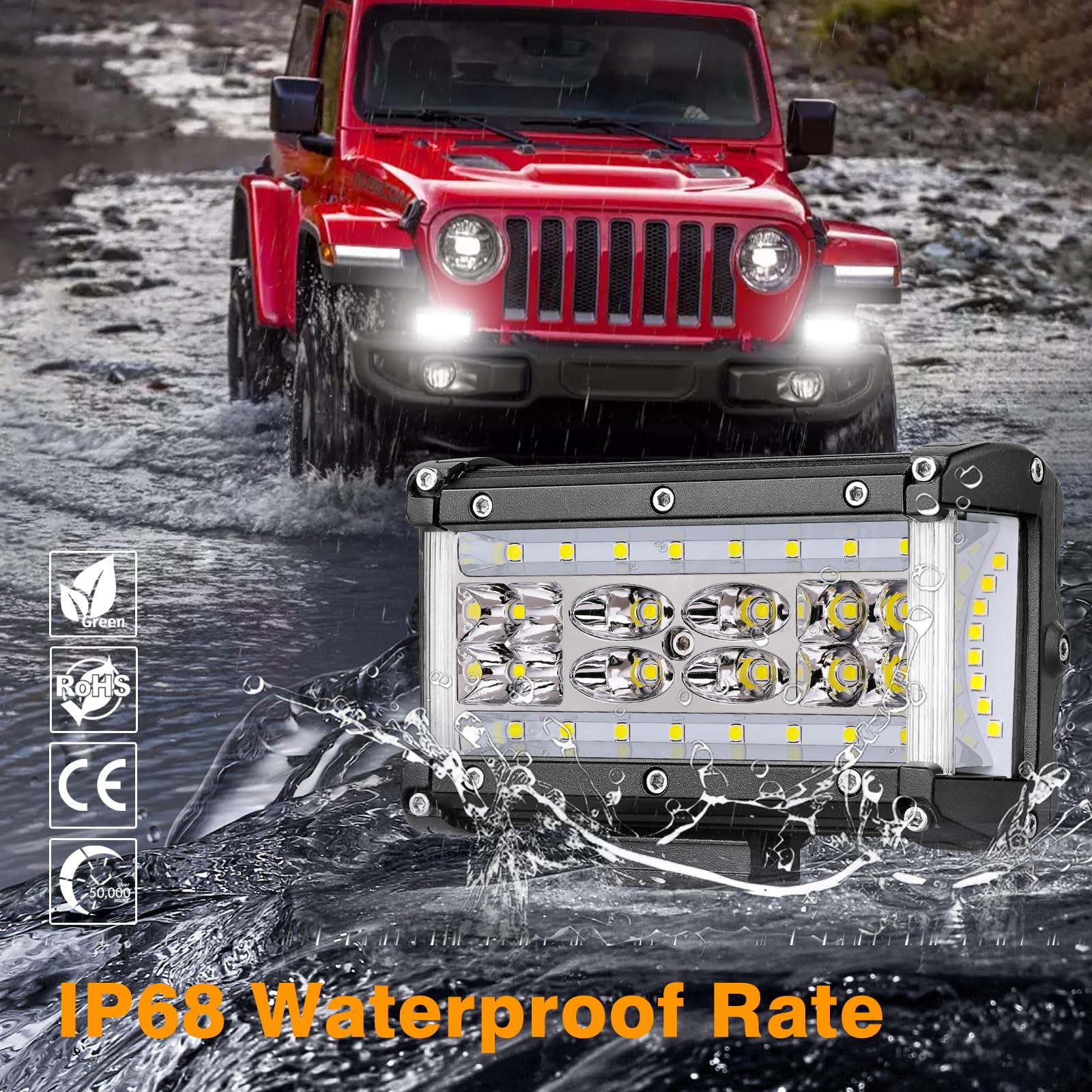 Muto-Beam universal 9-32V compatibility for diverse vehicles.