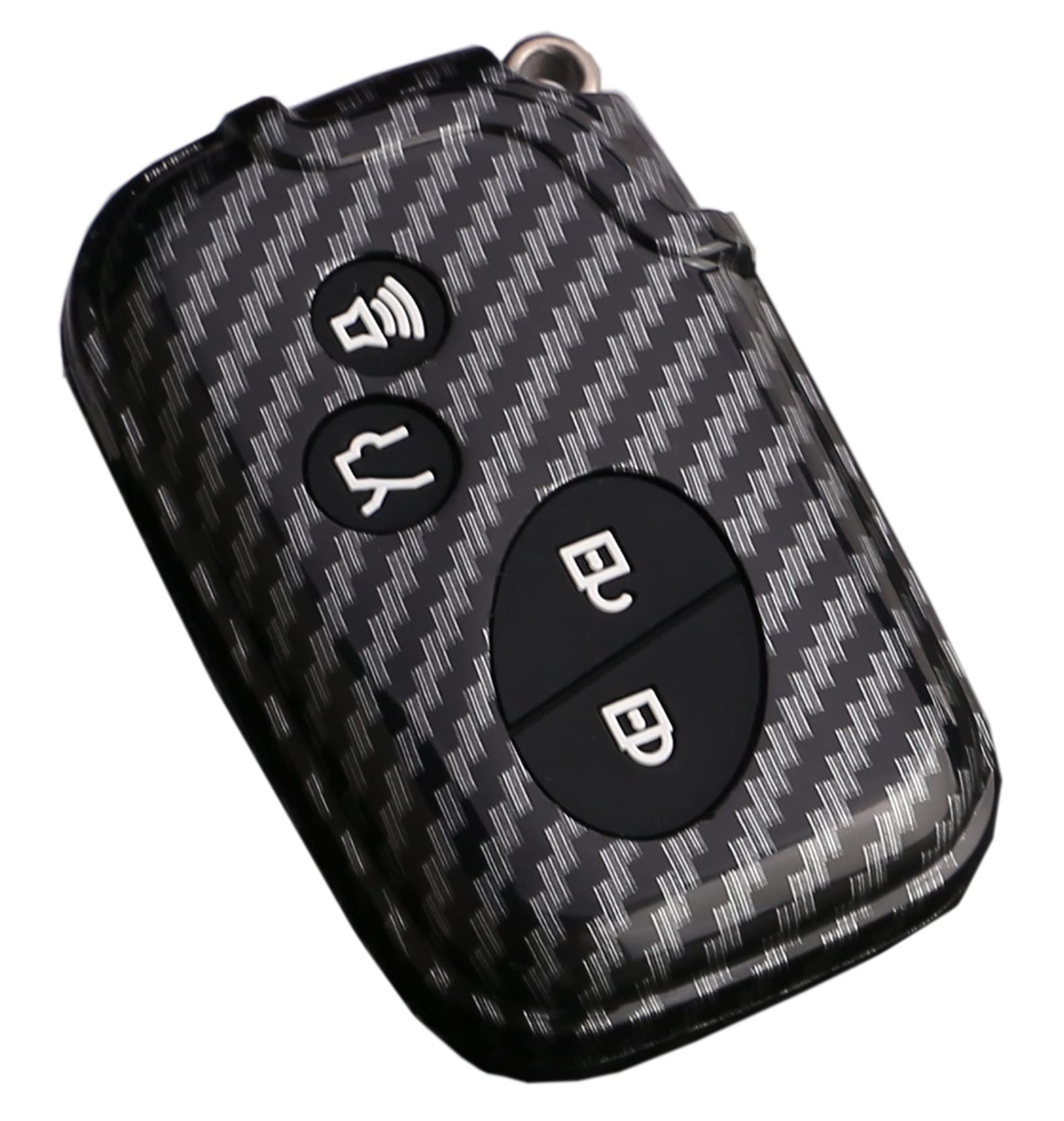 Muxkenper carbon fiber front view key fob cover with premium texture