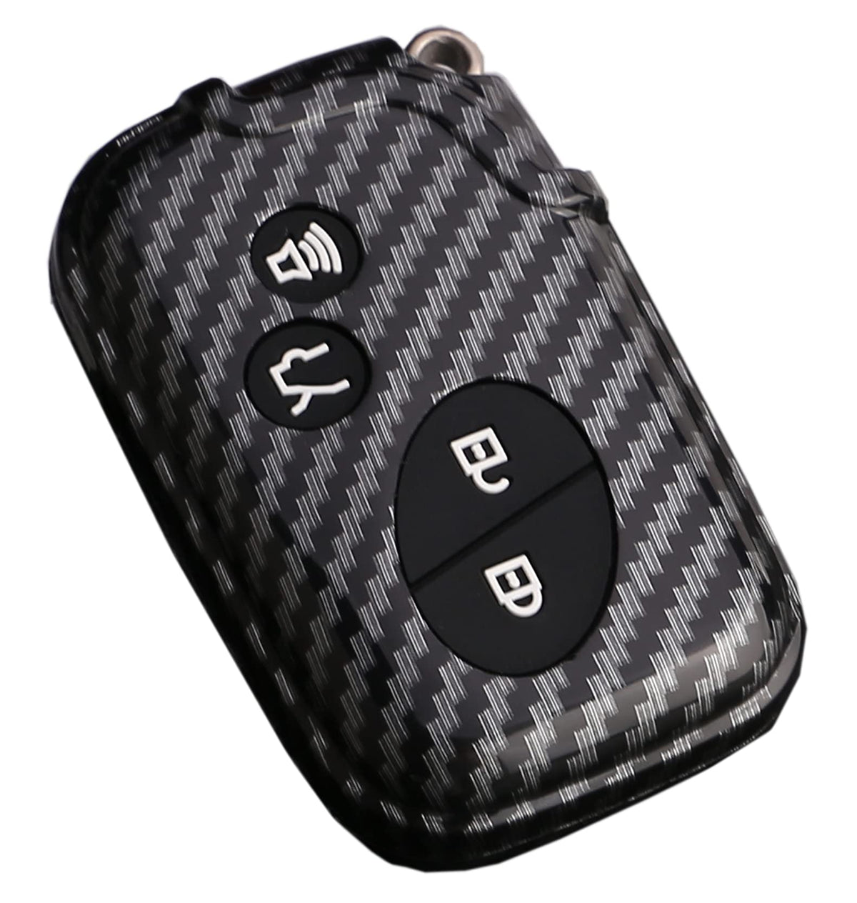 Muxkenper carbon fiber front view key fob cover with premium texture
