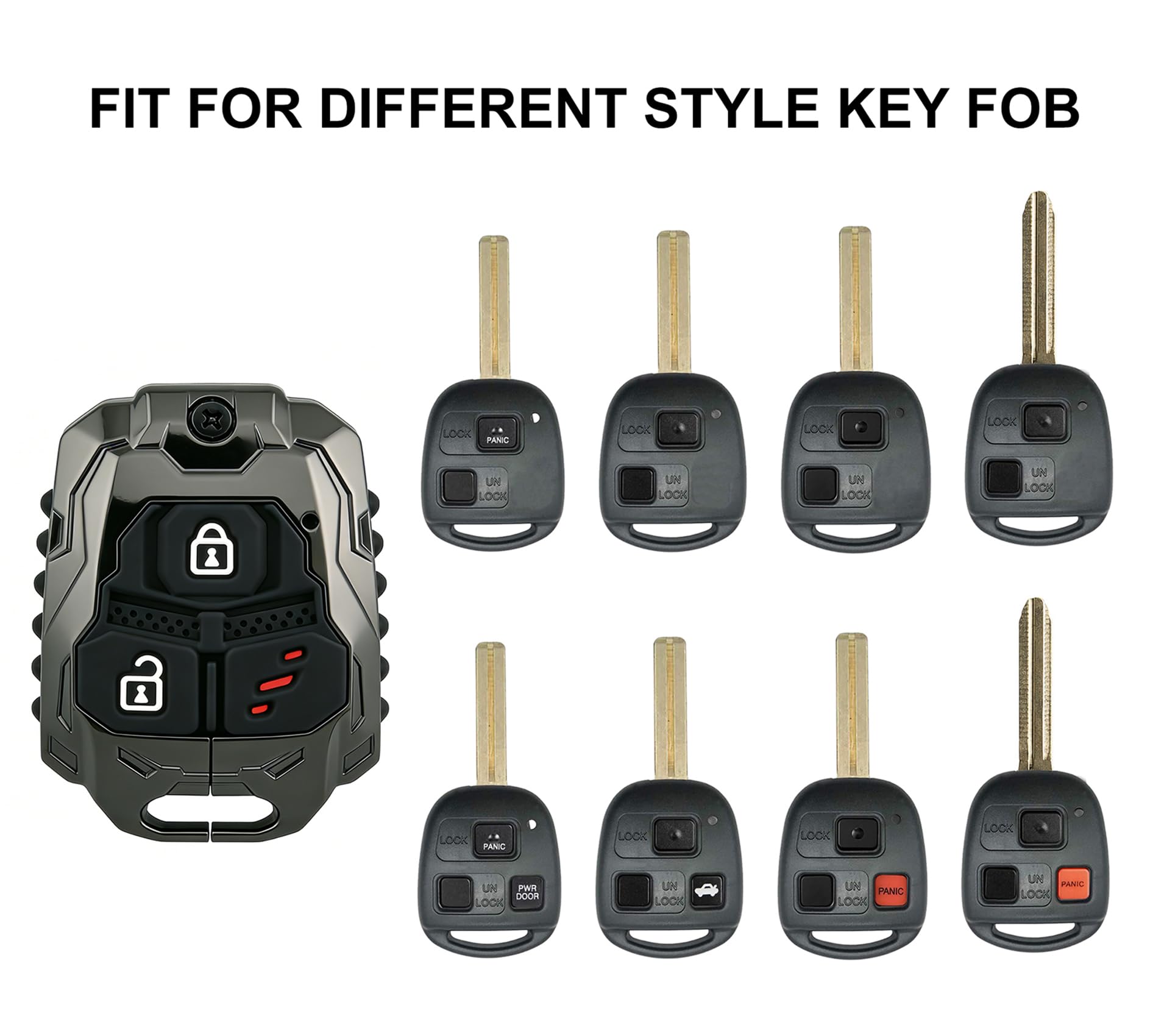 Muxkenper key fob shell side profile highlights slim, secure compatibility.