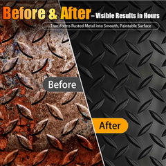 MuzeFansi rust converter brush application shows precise coating on metal.