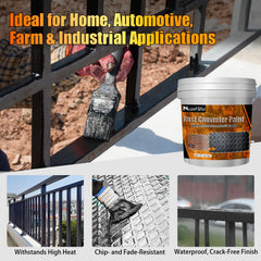 MuzeFansi rust converter water-based formula with low VOC for safer spaces.