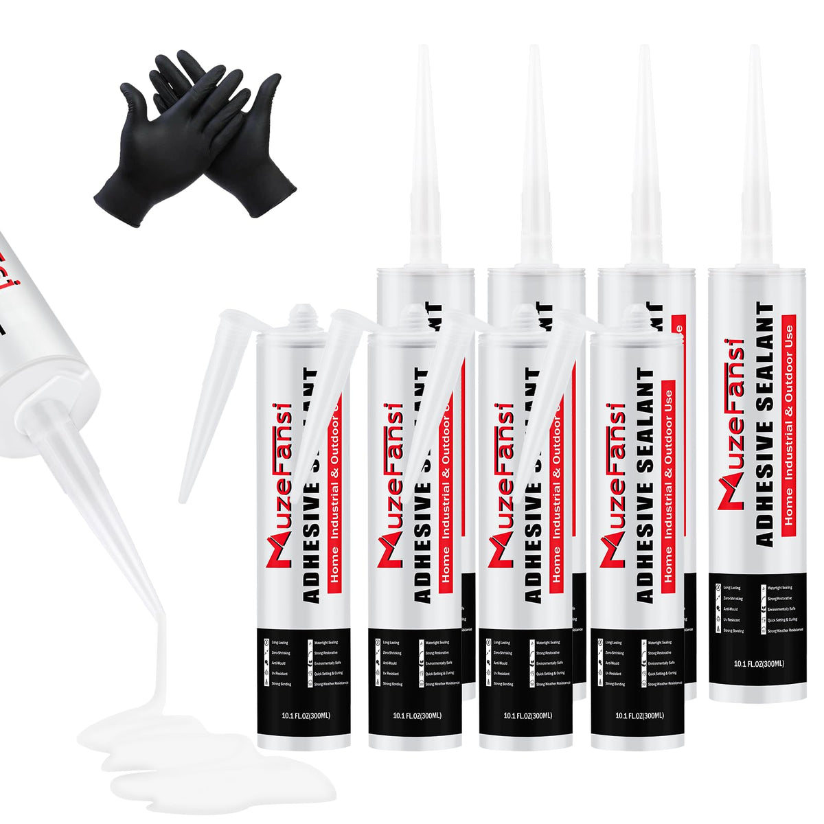MuzeFansi RV Roof Lap Sealant eight-pack bottles ready for durable sealing