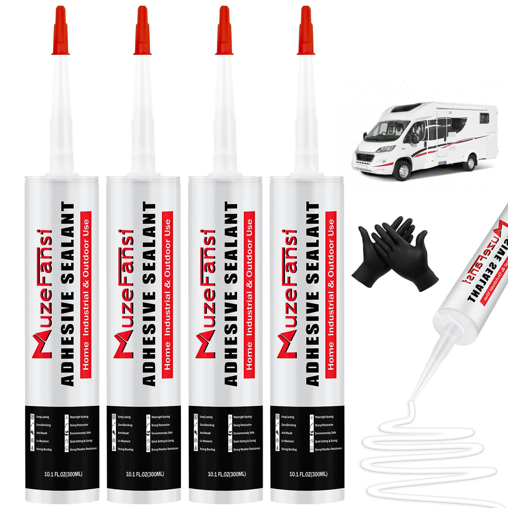 MuzeFansi RV roof sealant 4-pack front view for quick exterior repairs