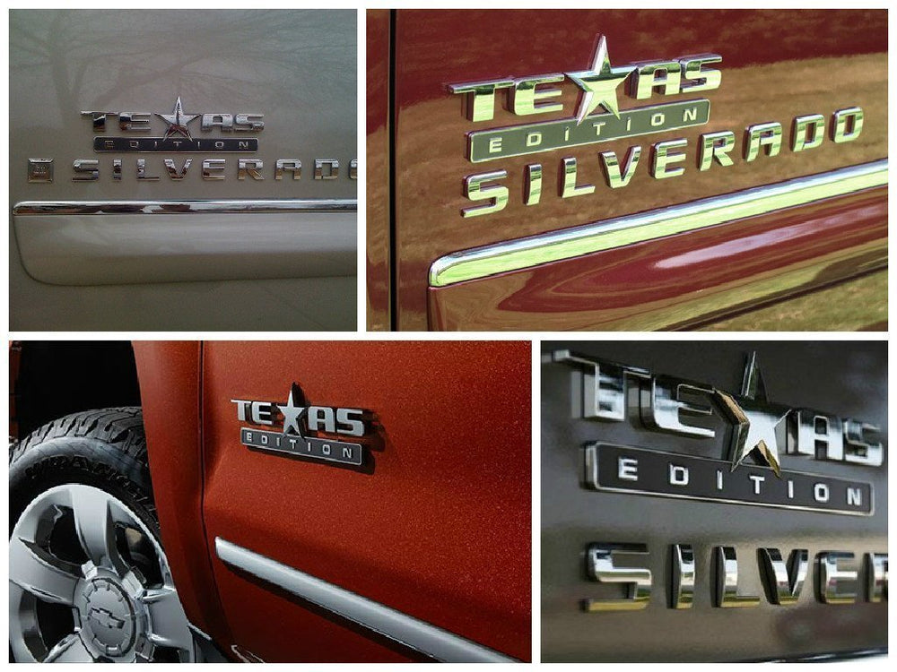 Muzzys Texas Edition emblem for Tahoe adds weather-resistant styling.