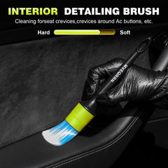 MVEQRRN yellow boar-hair brushes for exterior panels and wheels
