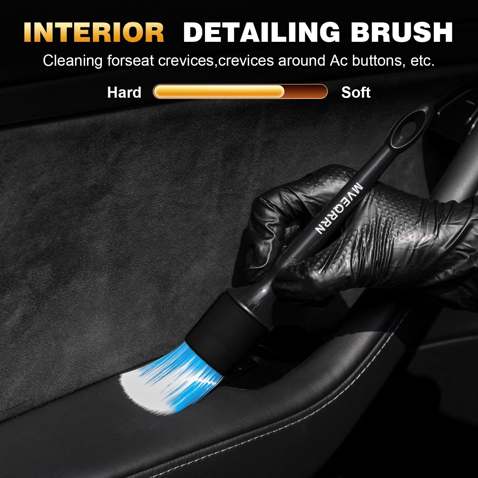 MVEQRRN black ultra-soft bristle brush protects surfaces while dusting