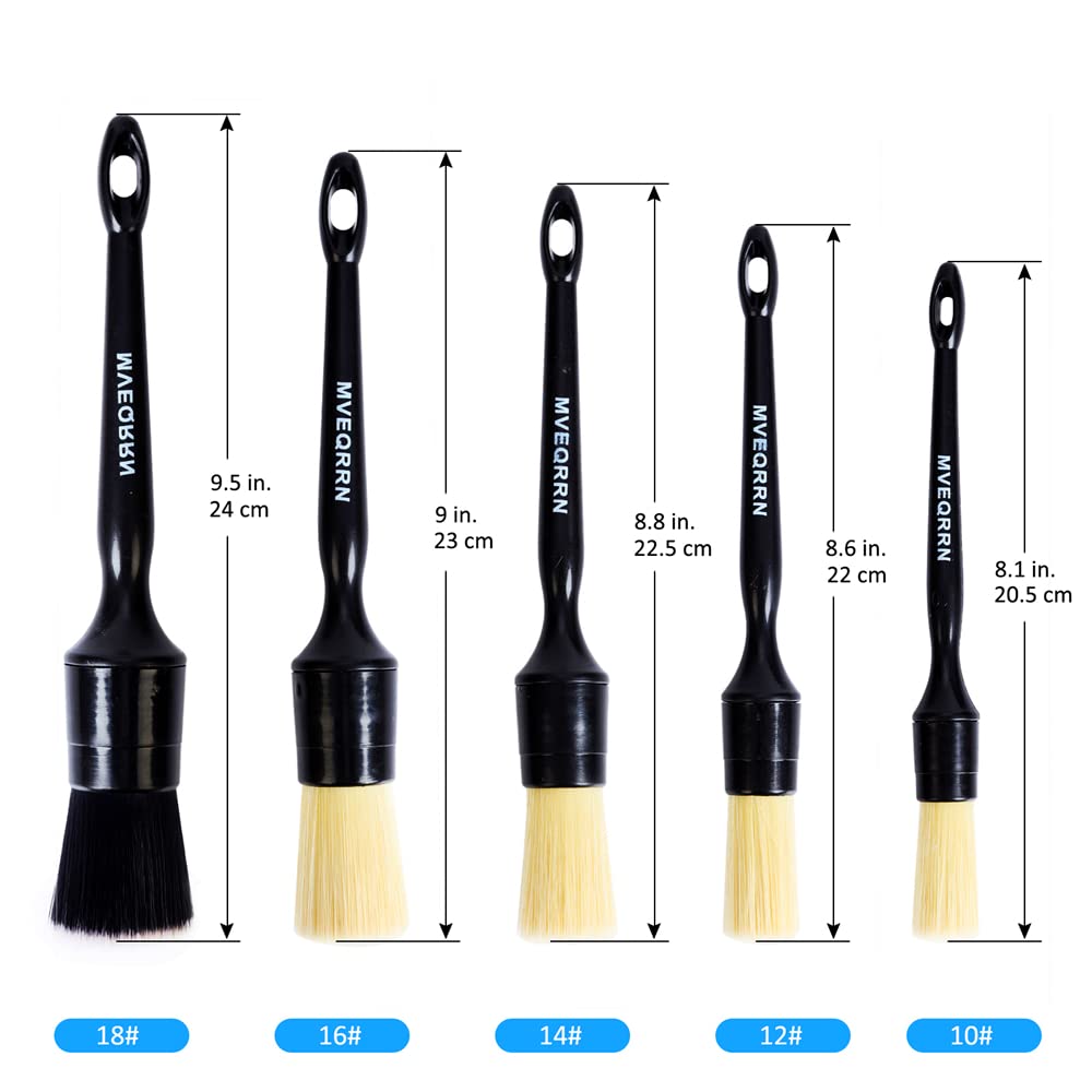 MVEQRRN boars hair detail brush No.12 for wheels and emblems, soft yet thorough.