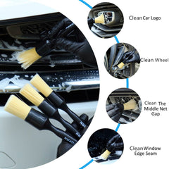 MVEQRRN boars hair detail brush No.16 for dashboards and trim, safe plastic contact.