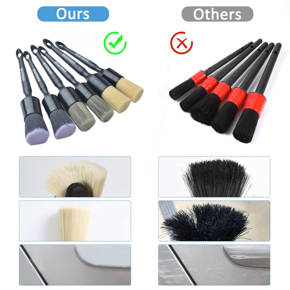 MVEQRRN leather seat brush for delicate surfaces and thorough cleaning.