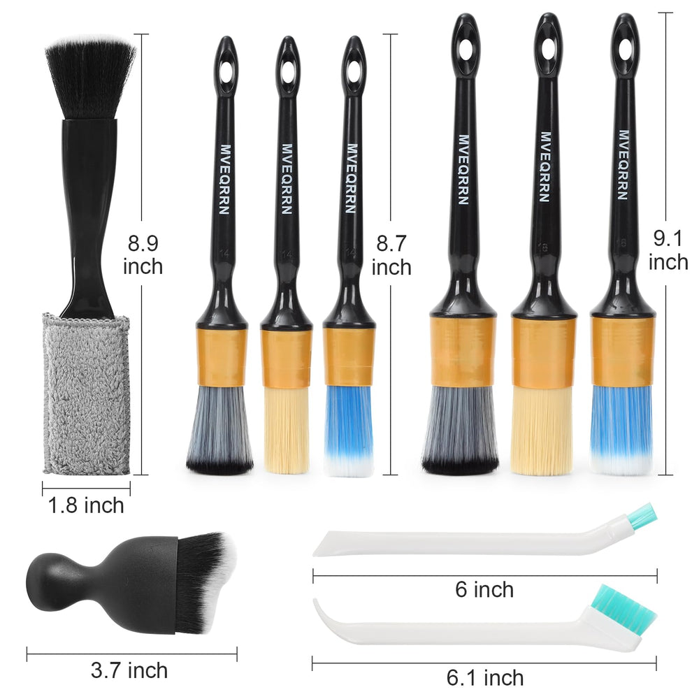 MVEQRRN soft bristle brush protects delicate surfaces during cleaning.