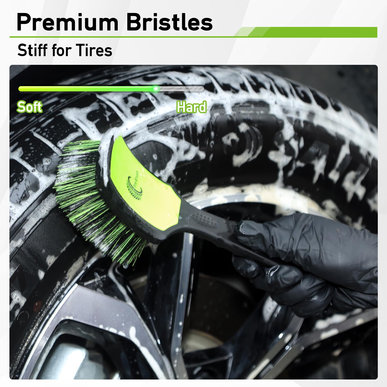 MVEQRRN two-pack wheel brush set for versatile vehicle detailing
