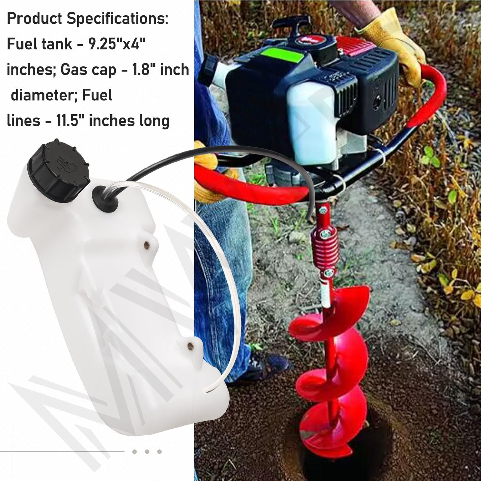MWEDP tank side view highlights durable construction for rugged field use.