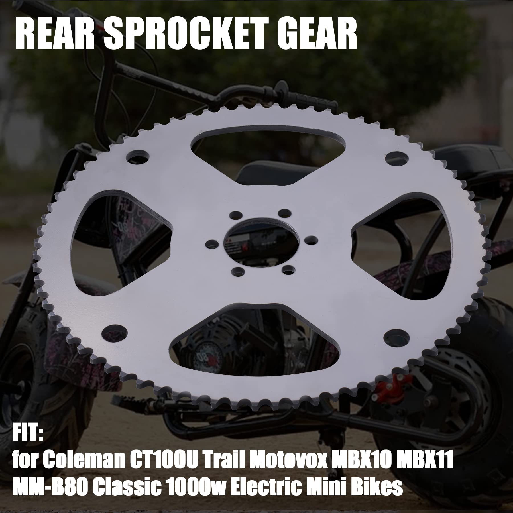 MWMNUN 35 chain 75-tooth rear sprocket compatibility chart for models listed