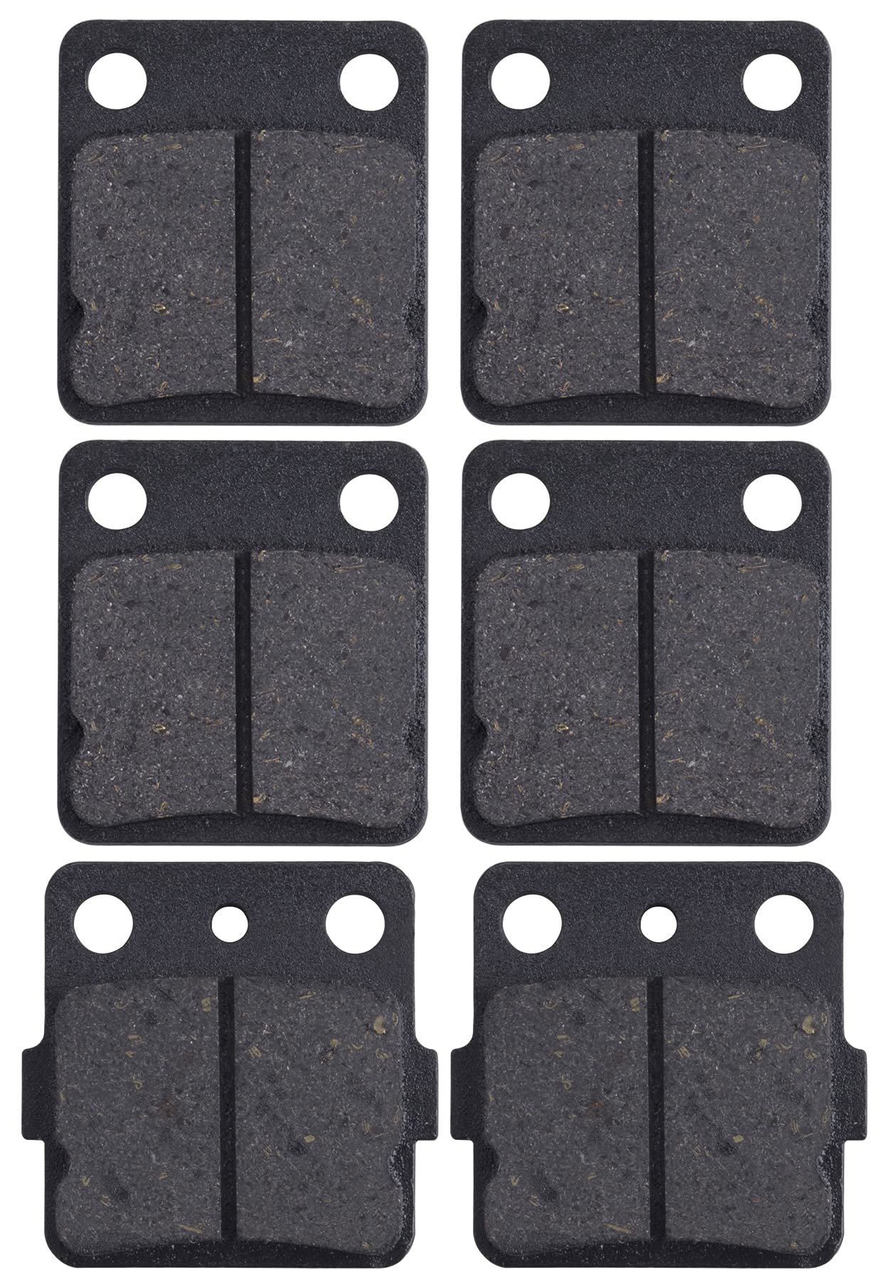 MWMNUN brake pads front close-up showing Kevlar-carbon material for strong braking