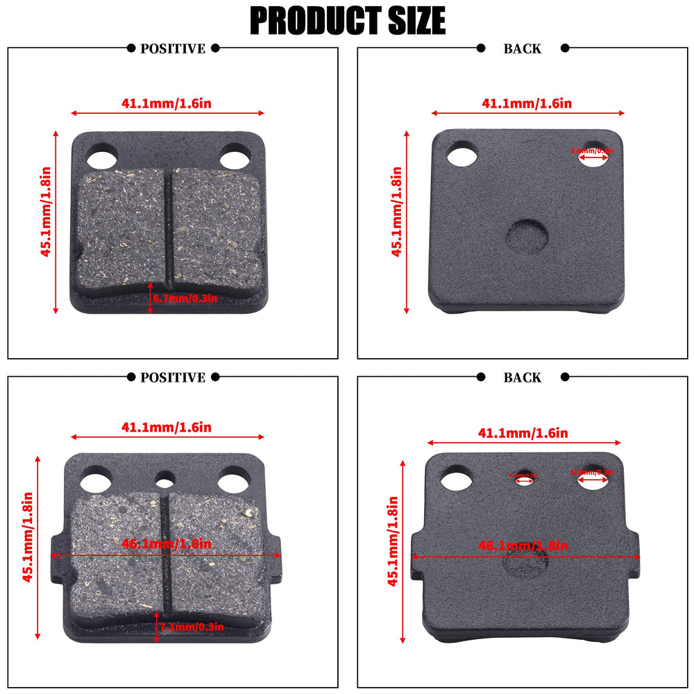 MWMNUN brake pads rear close-up highlighting durable friction surface for all-weather performance