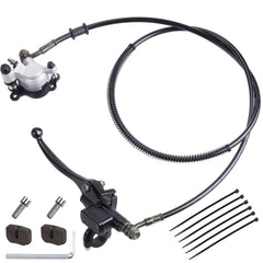MWMNUN hydraulic brake on left 7/8-inch handlebar with 50-inch hose improves stopping control for DB30 mini bikes.
