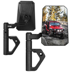 MWNYO Wrangler 9-inch mirror view for wider rear visibility on trails.