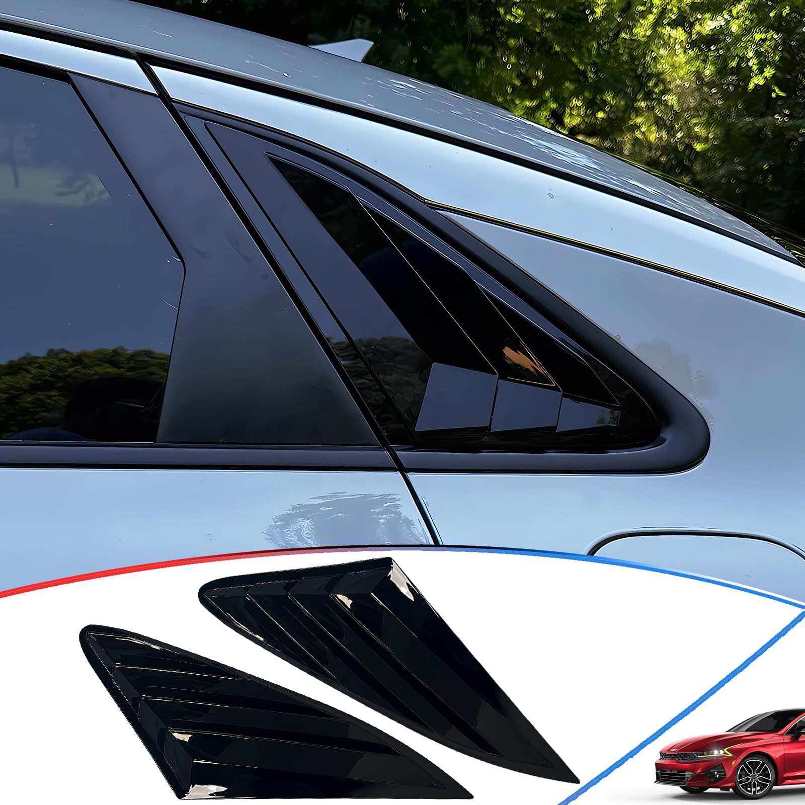 MXkanos window louvers for Kia K5/Optima – enhanced interior style and scratch protection