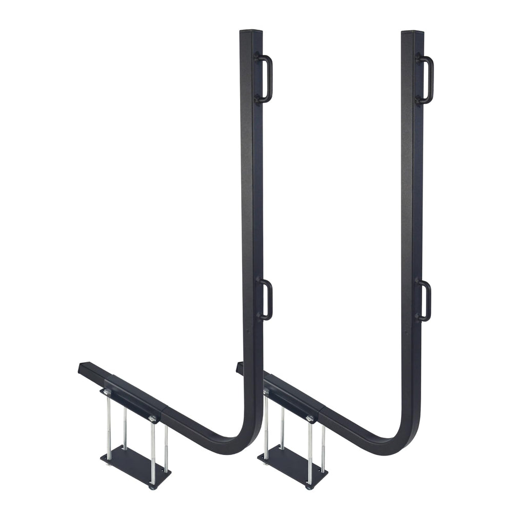 MY RUSTIC RV Bumper Rack front view shows a sturdy steel frame for secure bumper mounting.