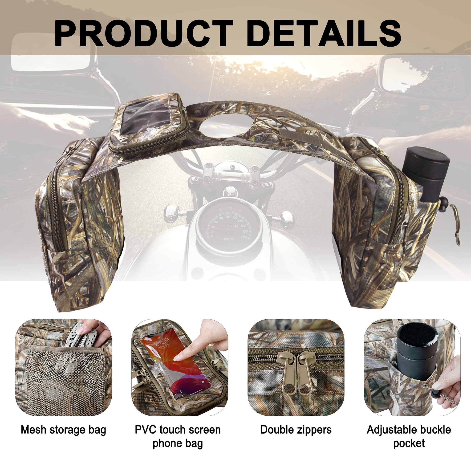 MYDAYS ATV saddle bag interior demonstrates ample capacity for essentials.