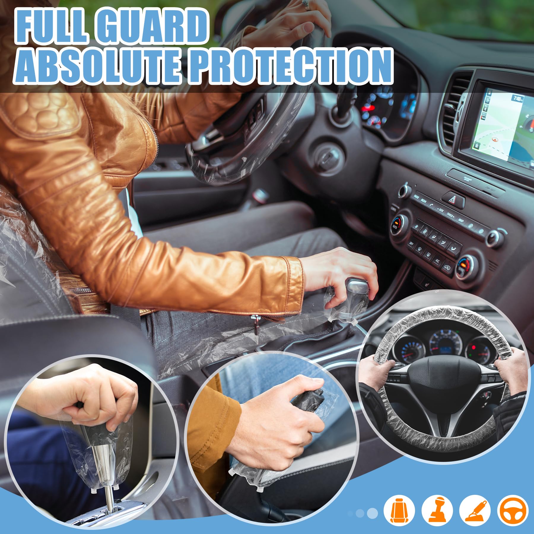 MYFAMIREA disposable protection kit ideal for lease cars and short-term use.