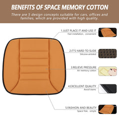 MYFAMIREA memory foam cushion provides soft, supportive comfort on daily commutes.