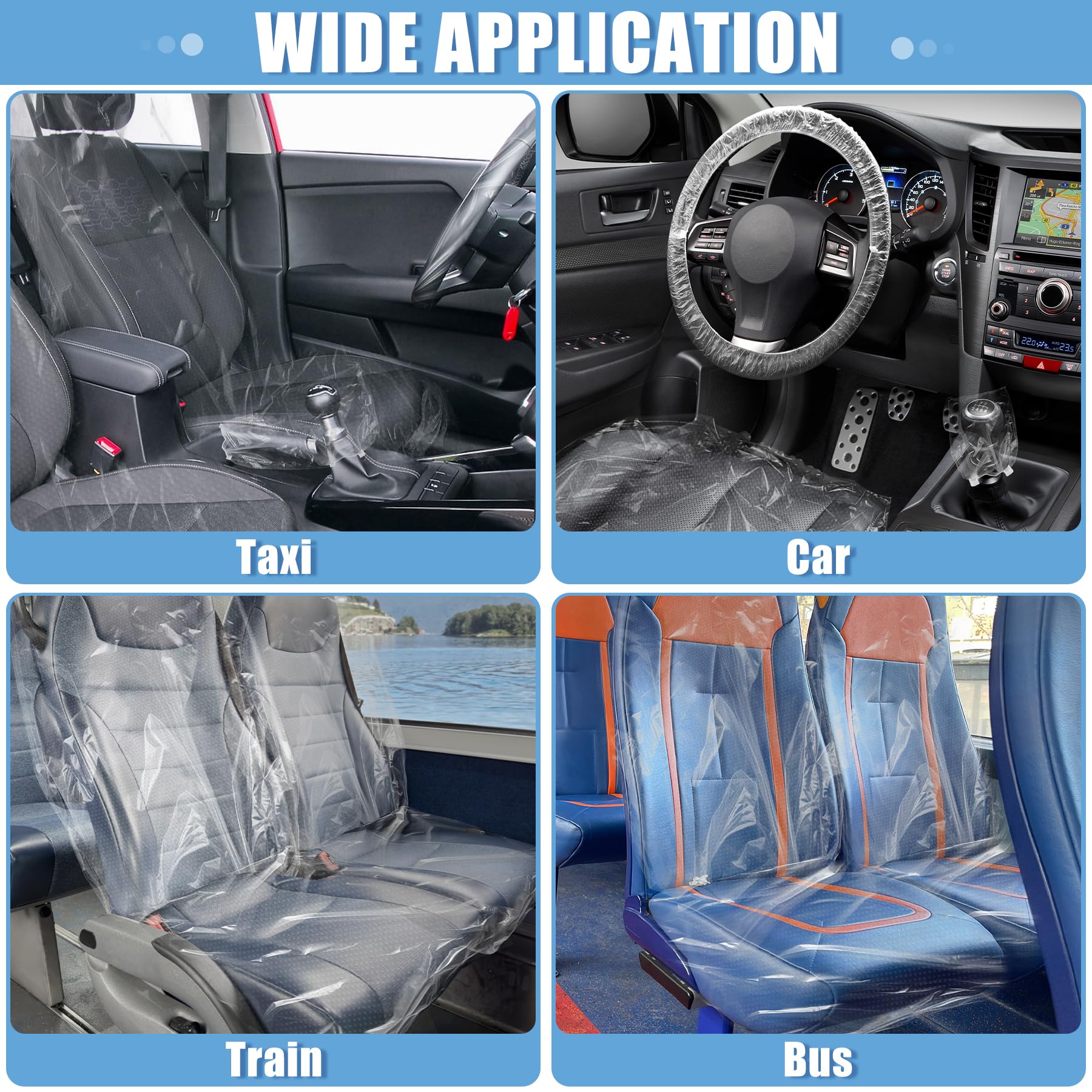 MYFAMIREA auto protection kit suited for taxis, planes, and buses.