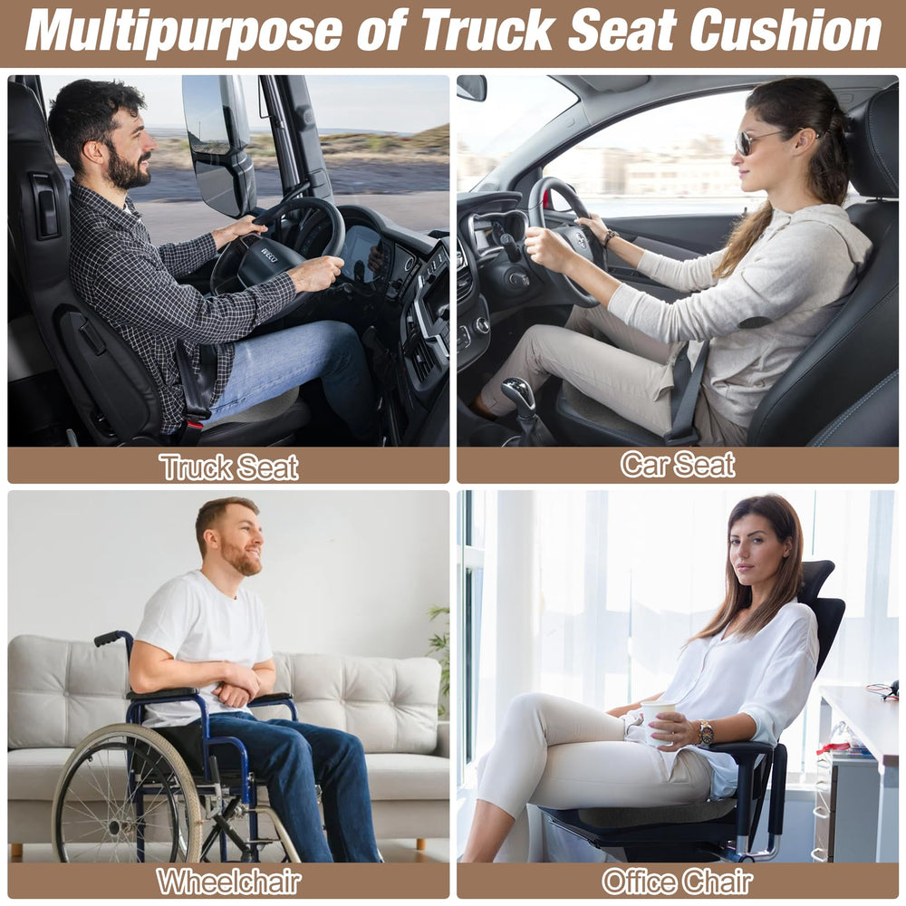 MYFAMIREA truck cushion with slip-resistant bottom for secure placement.