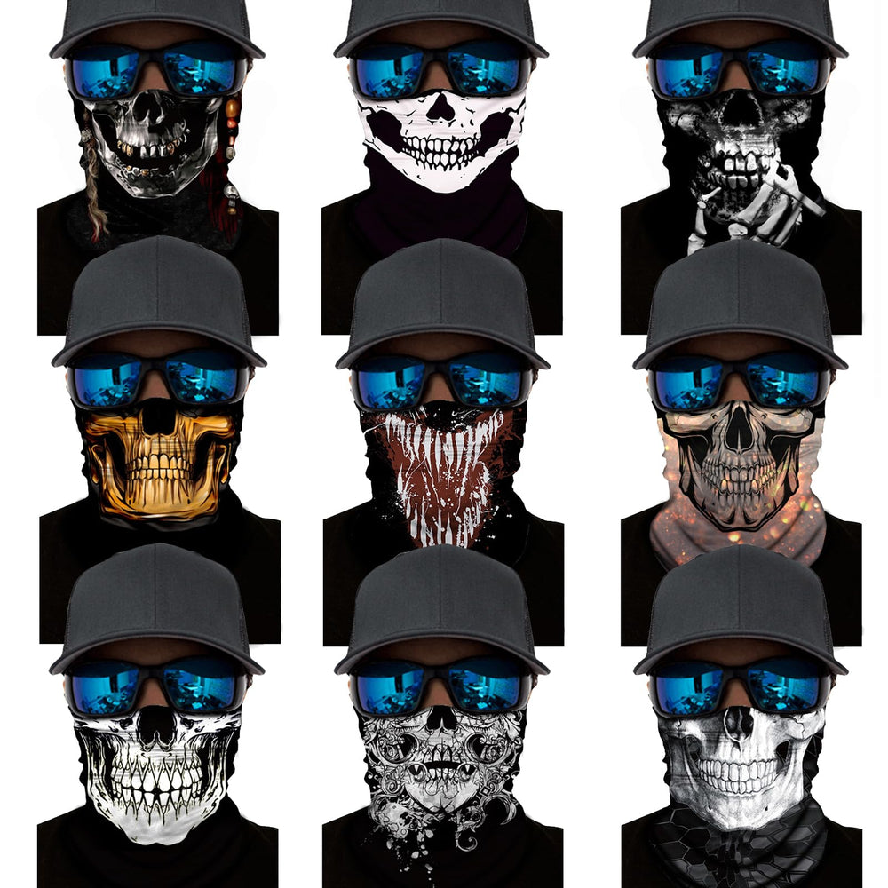 M-YOUNG 9-pack neck gaiter in soft breathable fabric keeps you cool during activity.