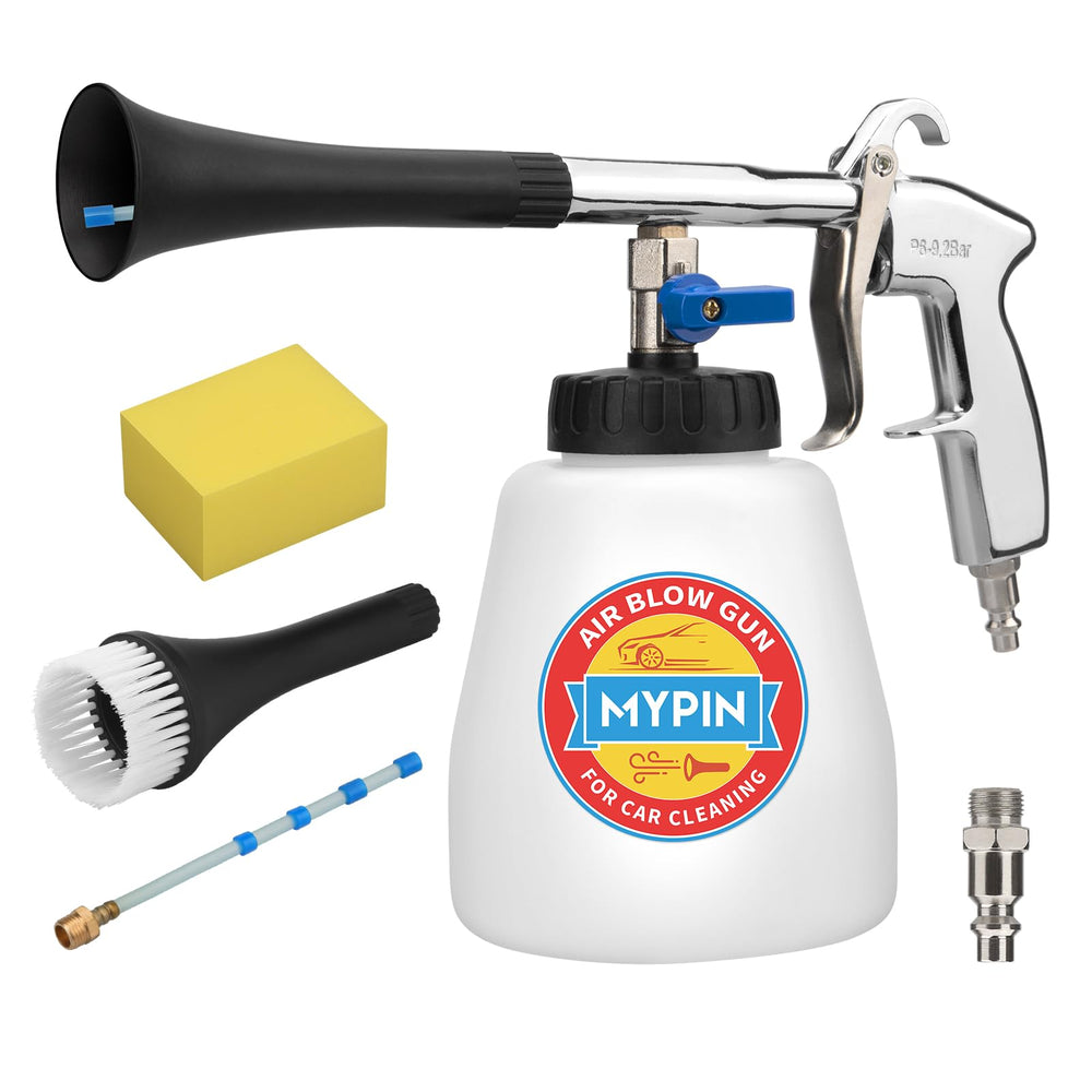 MYPIN aluminium car cleaning gun set with tapered nozzle for precise air blasts