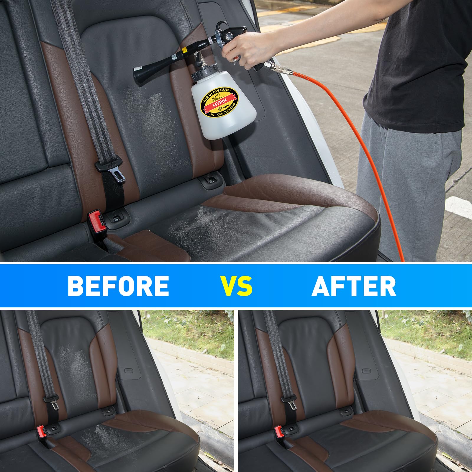 MYPIN adjustable pressure lets gentle or strong cleaning