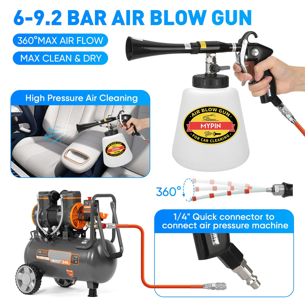 MYPIN cleaning gun kit brush attachment for stubborn stains