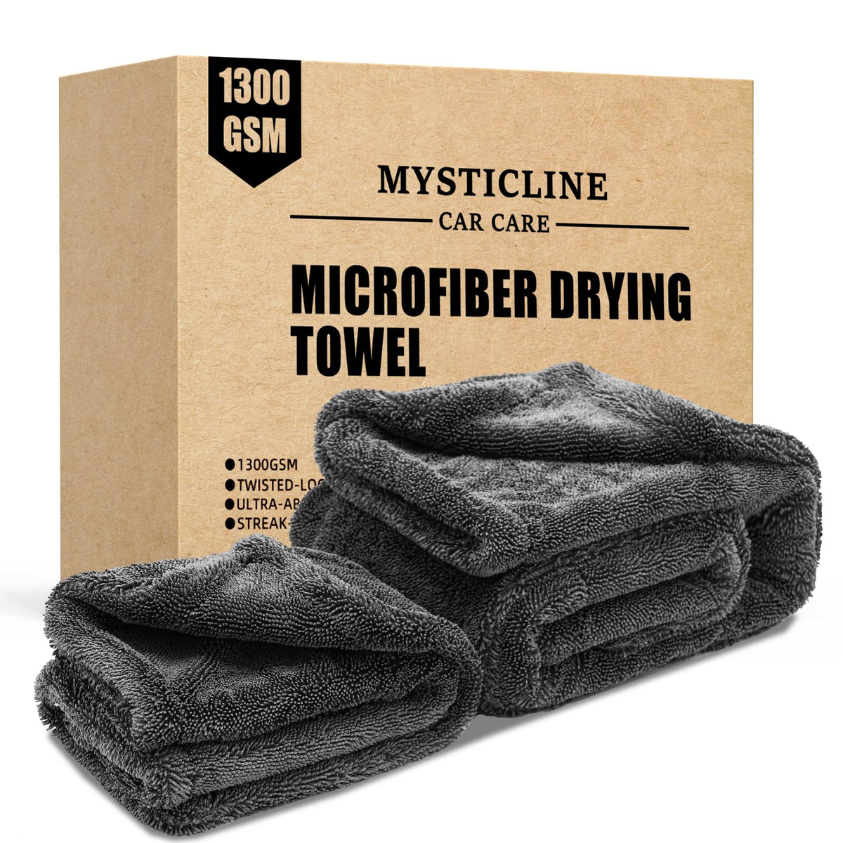 Mysticline car drying towel 24x36 for fast, lint-free car drying.