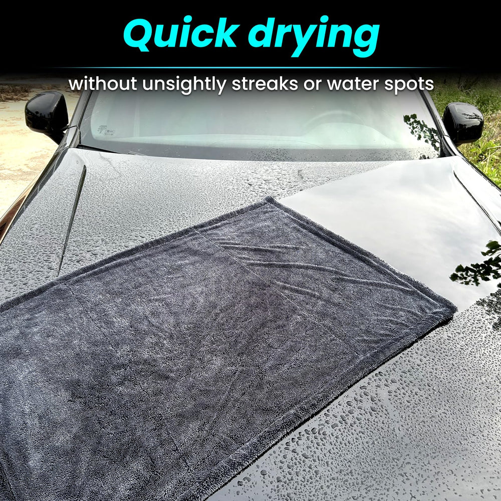 Mysticline edgeless microfiber towel, scratch-free wipe to protect paint during detailing.