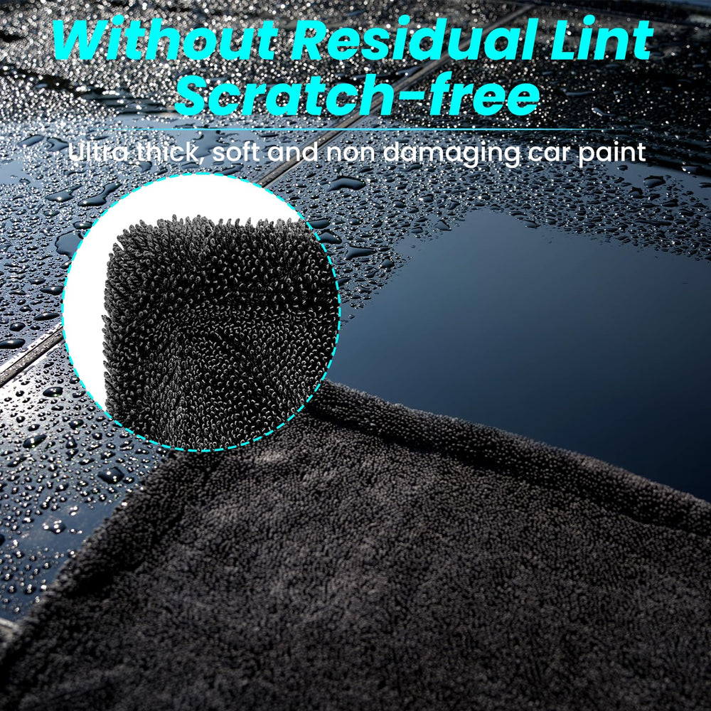Mysticline machine-washable towel, durable and reusable for many detailing sessions.