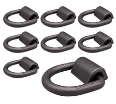 Mytee Products 8-pack 5/8 inch heavy-duty weld-on D-ring closeup for secure tie-downs.