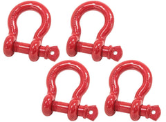 Forged carbon steel shackle offers rugged strength for demanding recovery and rigging tasks.