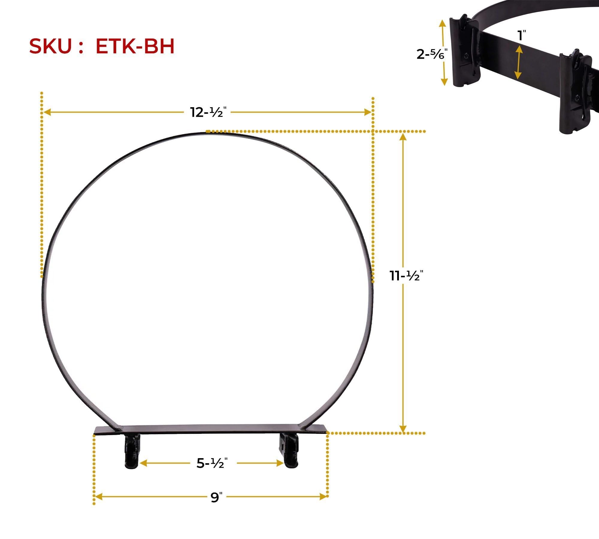 Powder-coated Mytee bucket holder withstands busy workshop environments.