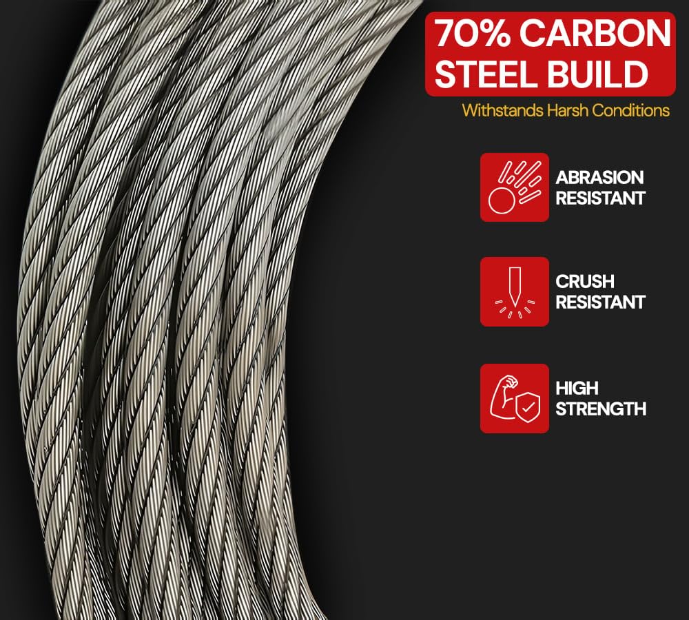 Mytee Products winch cable with high breaking strength supports demanding tow setups.
