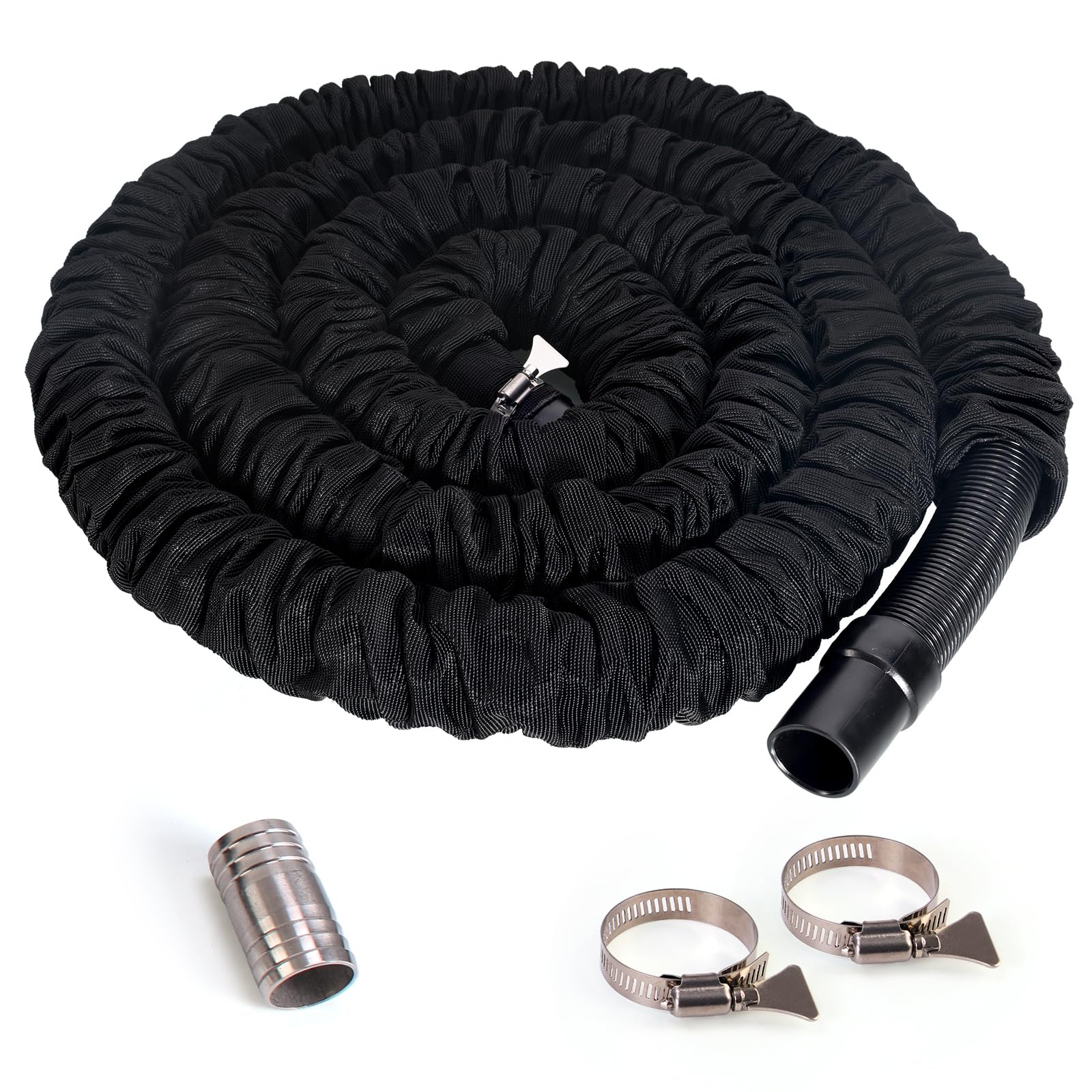 MytheeTale extended 27 ft RV sewer hose enables flexible routing on long trips.