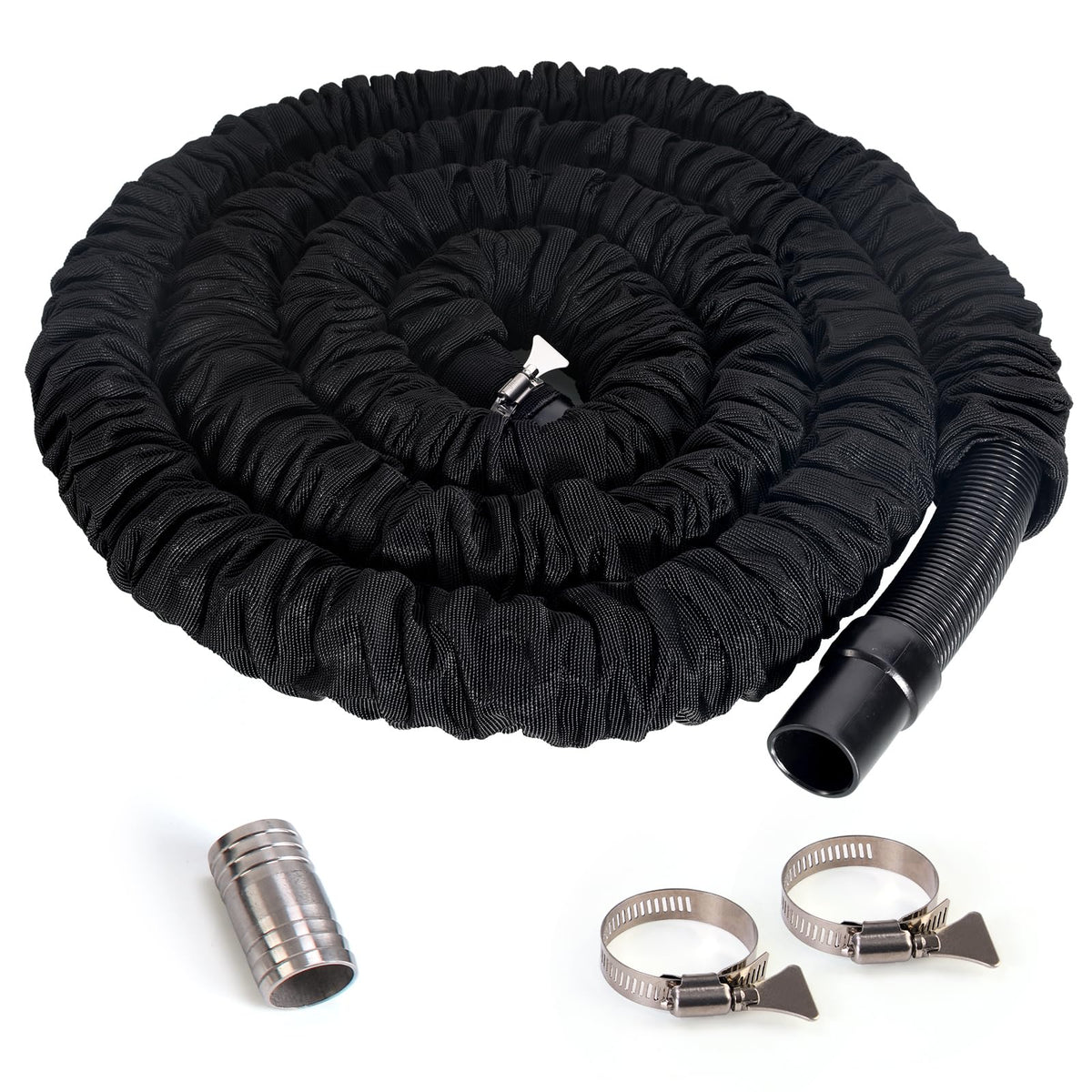 MytheeTale extended 27 ft RV sewer hose enables flexible routing on long trips.