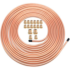 mznowsea brake line 25ft copper-coated closeup highlighting durability for hydraulic systems